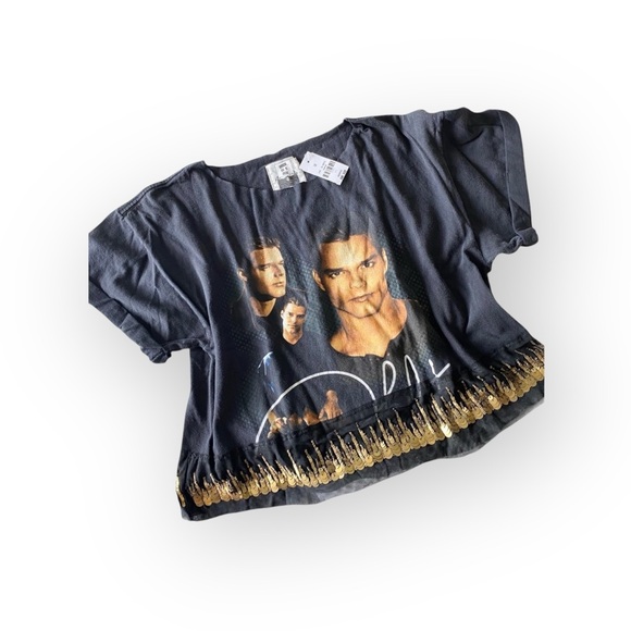 LF Tops - new LF Furst of a Kind ⍟ Vintage Upcycled Gold Medallion Concert Tee ⍟  T Shirt